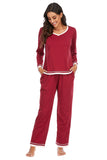 V-Neck Top and Pants Lounge Set Lingerie & Nightwear