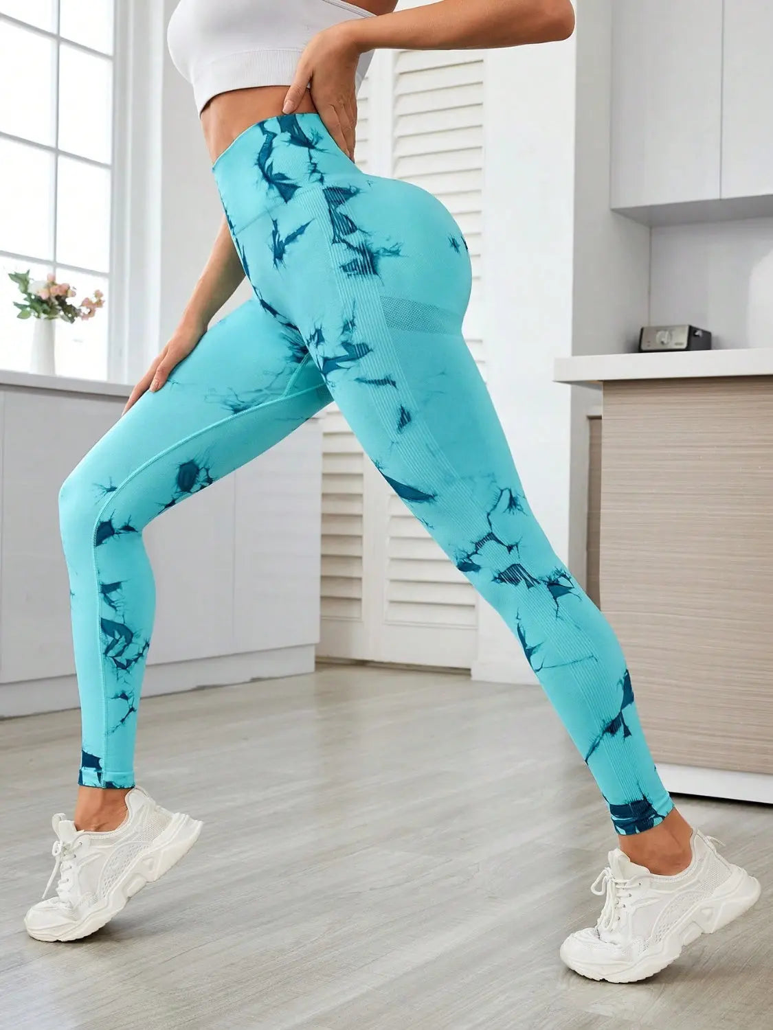 Printed High Waist Active Leggings 
