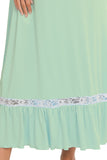 Lace Detail Short Sleeve Lounge Dress 