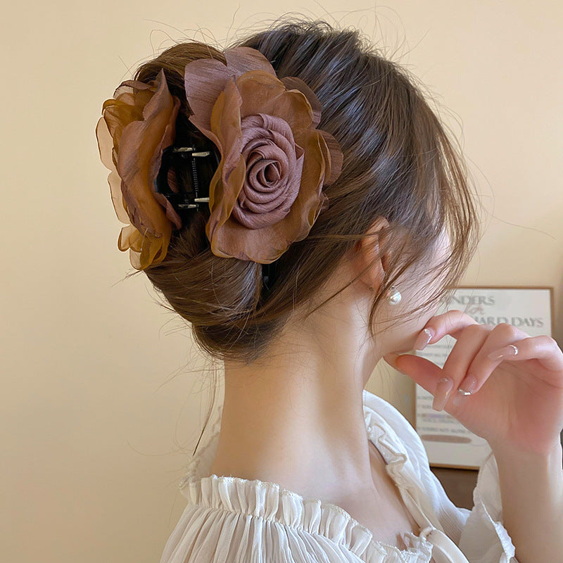 Flower Acrylic Hair Claw Clip 