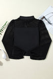 Mock Neck Long Sleeve Blouse 