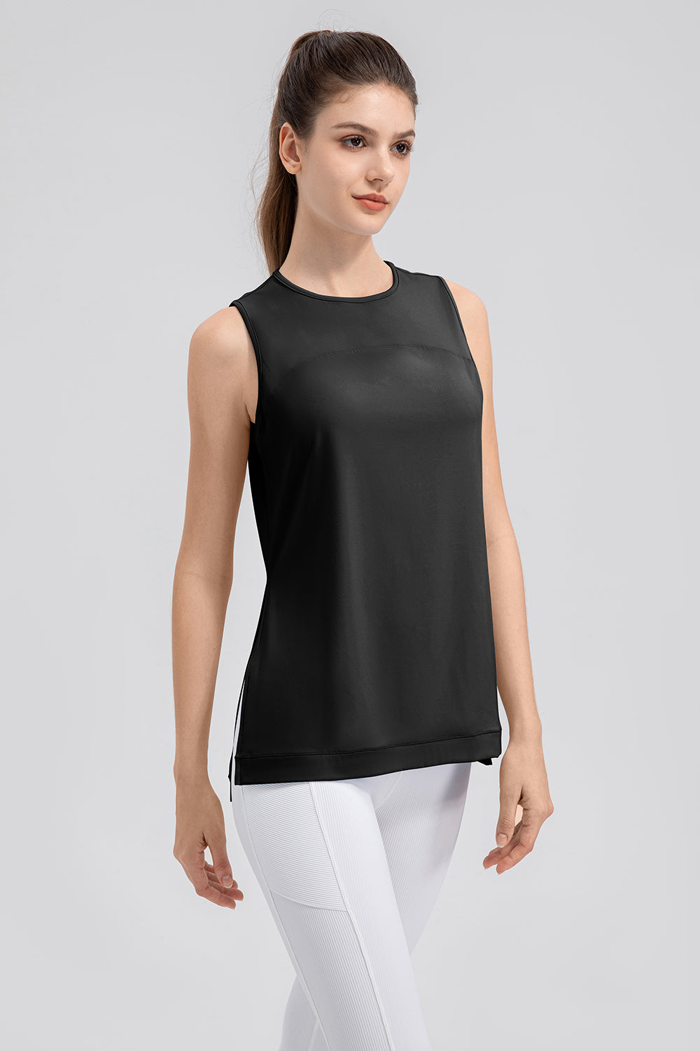 Slit Round Neck Tank 