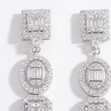 925 Sterling Silver Inlaid Zircon Earrings 