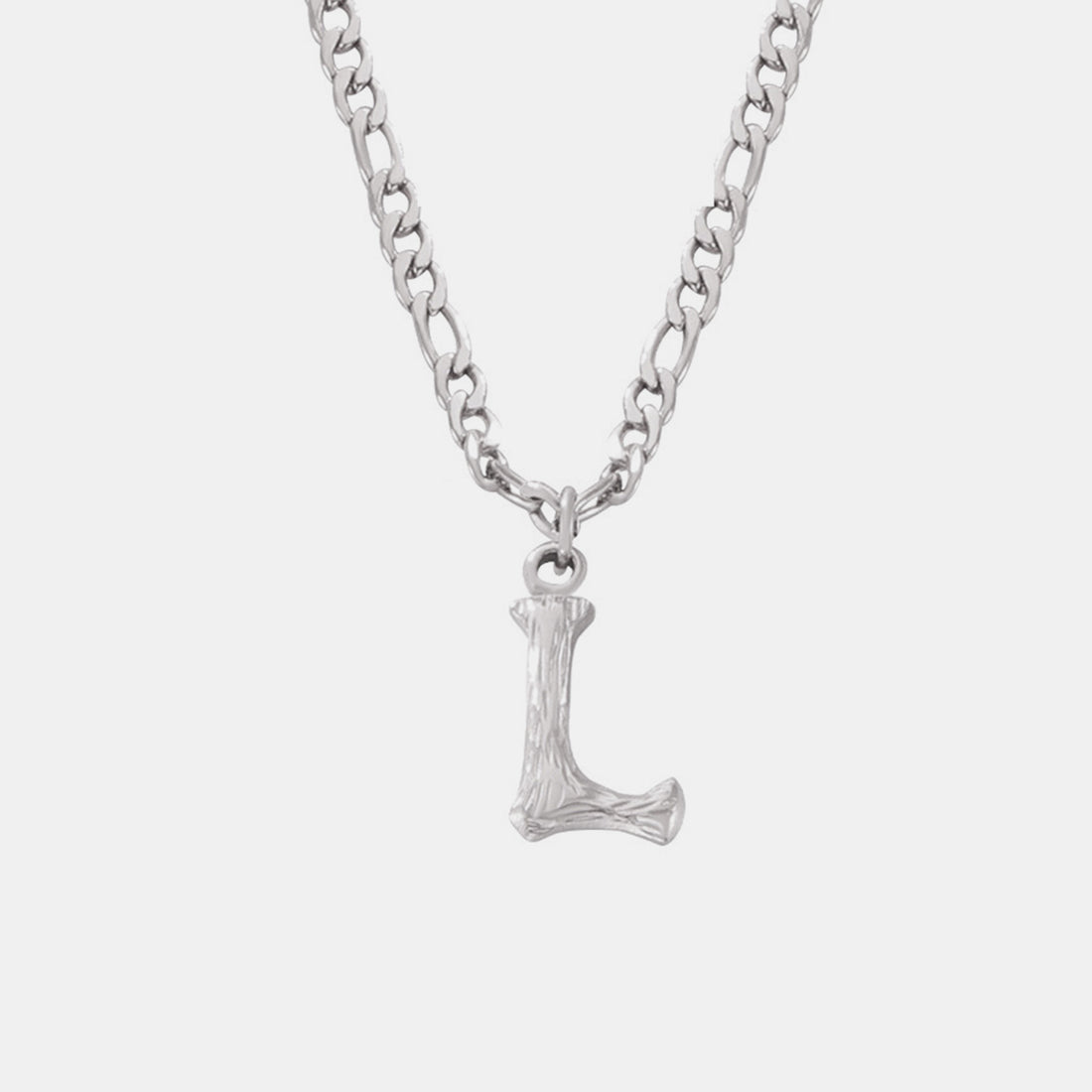 Titanium Steel Letter Pendant Necklace 