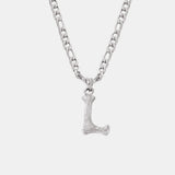 Titanium Steel Letter Pendant Necklace 