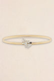 Rhinestone Butterfly Elastic Metal Belt 