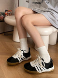 Striped Lace Up Sneakers 