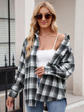 Mandy Plaid Collared Neck Long Sleeve Shirt 