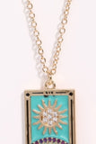 Tarot Card Pendant Stainless Steel Necklace 