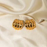 Stainless Steel Geometric Stud Earrings 