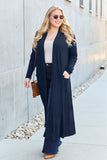 Basic Bae Full Size Open Front Long Sleeve Cover Up 