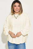 Basic Bae Full Size Ribbed Round Neck Long Sleeve T-Shirt Sweaters & Cardigans