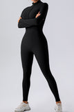 Half Zip Mock Neck Active Jumpsuit 