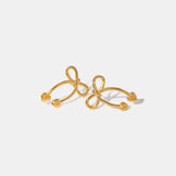 Stainless Steel Bow Earrings 