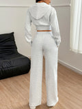 Zip Up Long Sleeve Top and Pants Set Two Piece Dresses