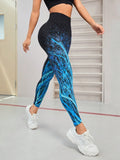 Seamless Printed High Waist Active Leggings 
