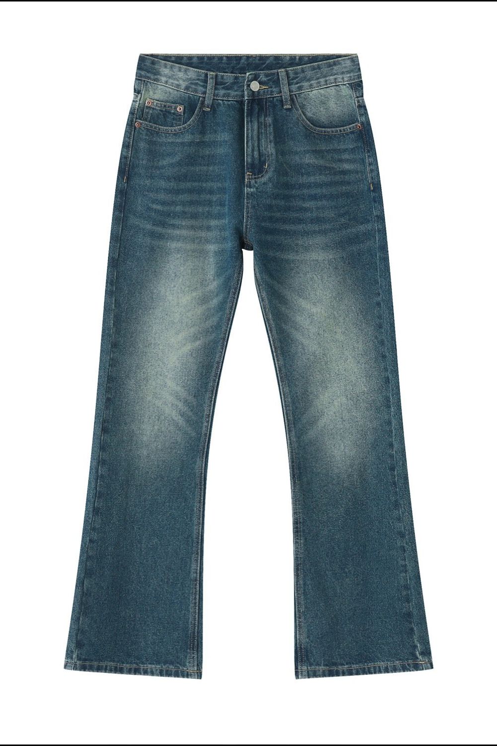 Mid Rise Jeans with Pockets 