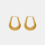 Titanium Steel U Shape Earrings 