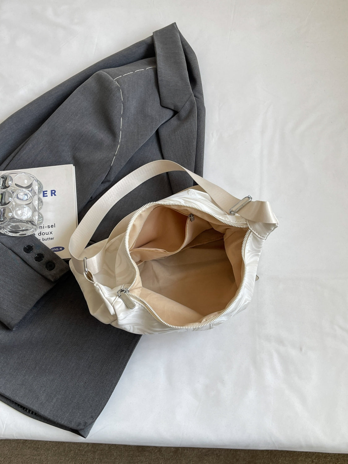 PU Leather Adjustable Strap Shoulder Bag 