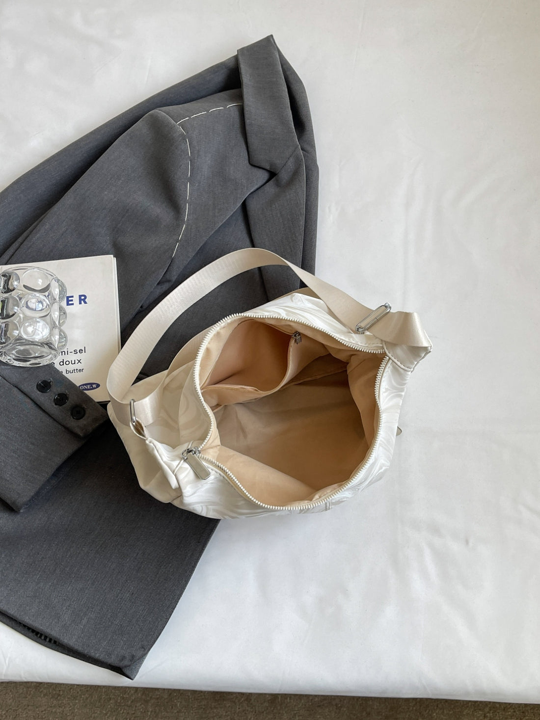 PU Leather Adjustable Strap Shoulder Bag 