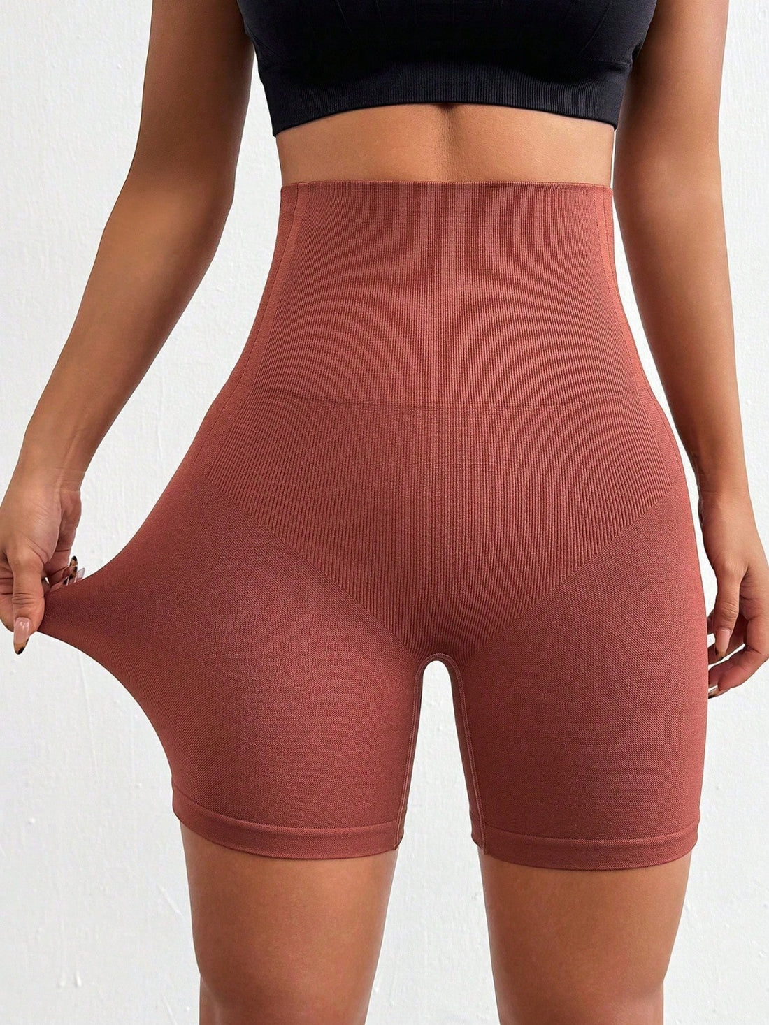 Seamless High Waist Active Shorts 