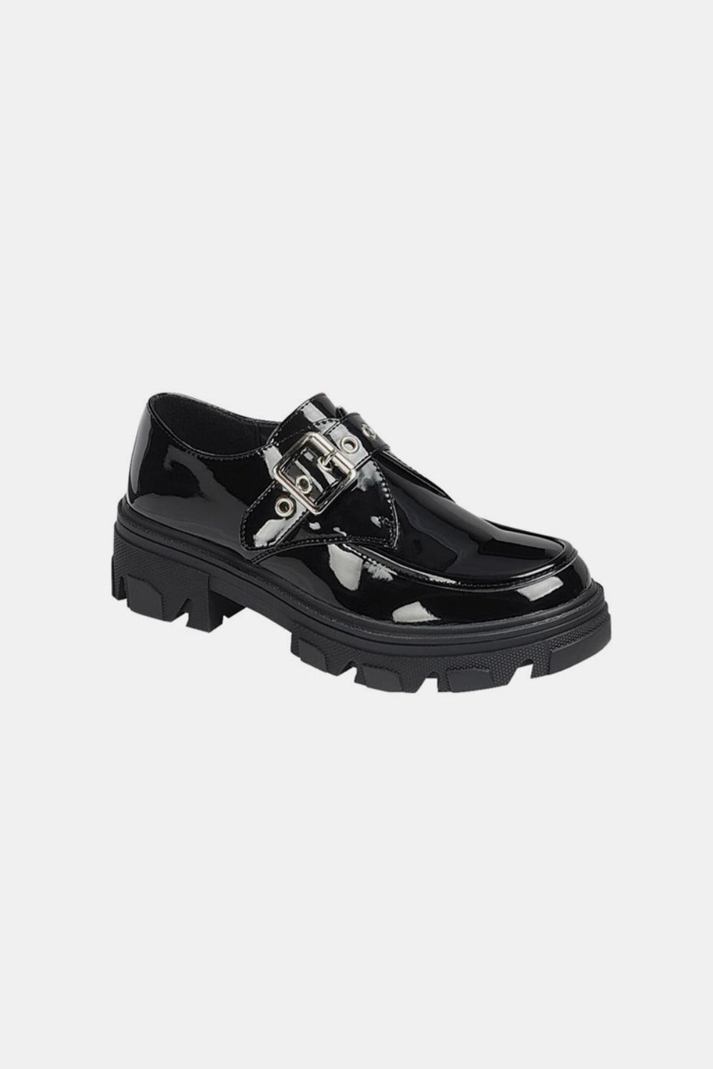 Forever Link Buckled Platform Lug Sole Loafers 