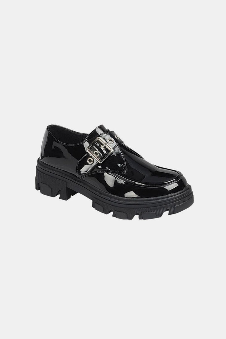 Forever Link Buckled Platform Lug Sole Loafers 