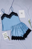 Lace Detail Spaghetti Strap Top and Shorts Lounge Set Lingerie & Nightwear