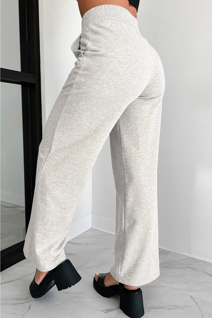Elastic Waist Active Pants with Pockets 