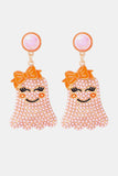 Smiling Ghost Shape Synthetic Pearl Earrings 