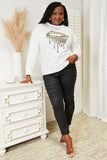 Simply Love Graphic Dropped Shoulder Round Neck Sweatshirt 