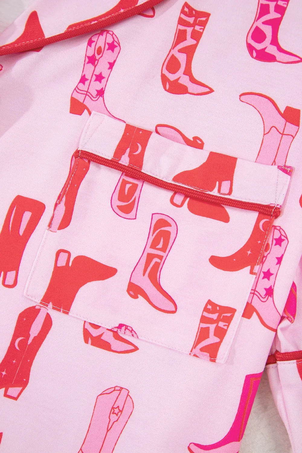 Cowgirl Boots Printed Shirt and Shorts Set Lingerie & Nightwear