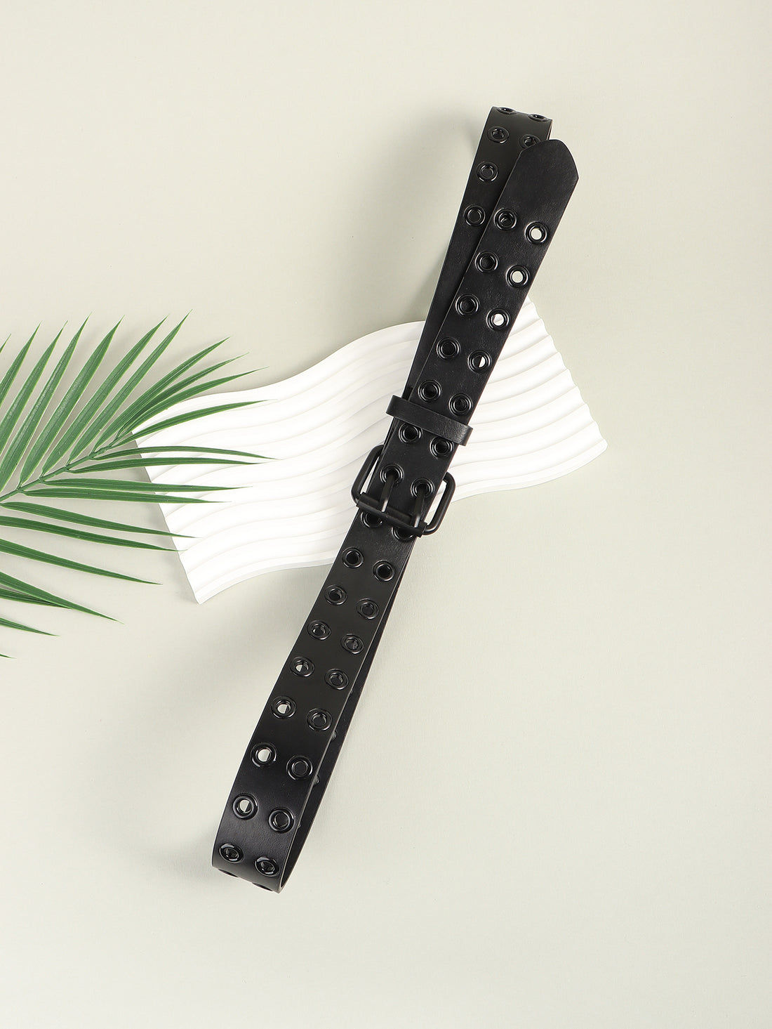 Grommet PU Leather Belt 