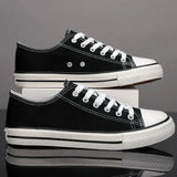 Lace Up Round Toe Canvas Sneakers 