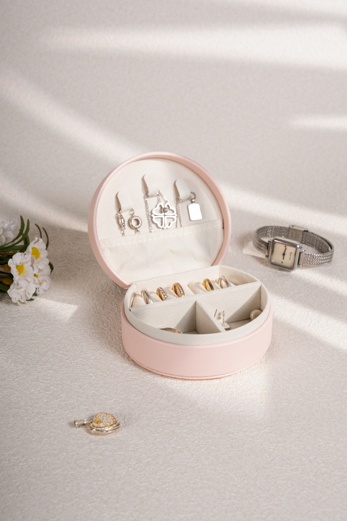 PU Leather Travel Jewelry Box 