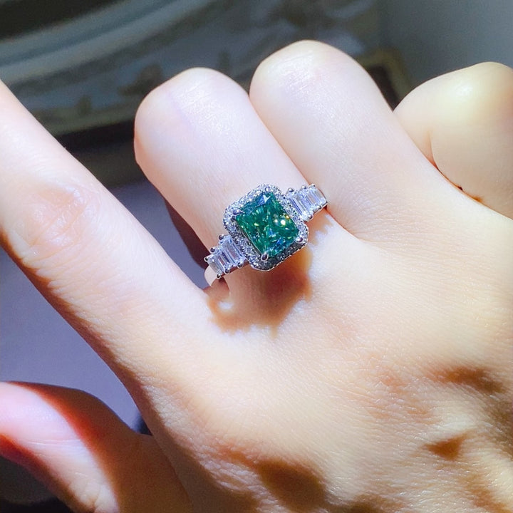 2 Carat Moissanite 925 Sterling Silver Ring 