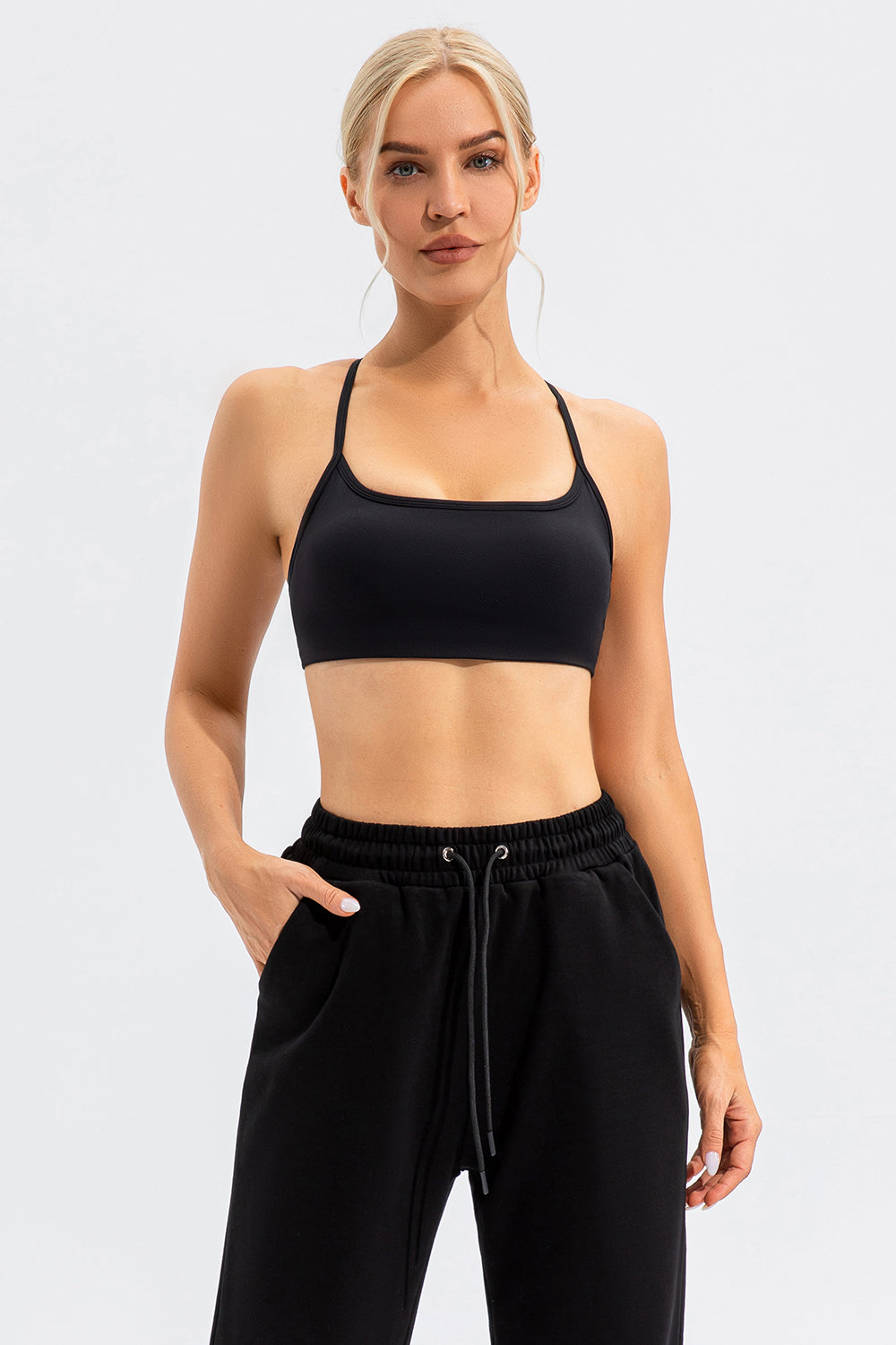 Crisscross Spaghetti Strap Active Cami 