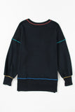 Pumpkin & Flower Graphic Long Sleeve Sweatshirt 