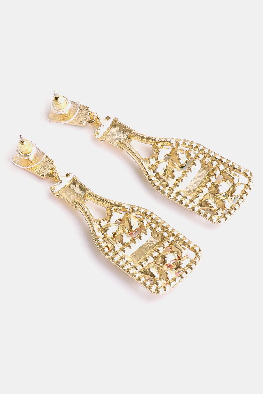 Wine Shape Zinc Alloy Acrylic Dangle Earrings 