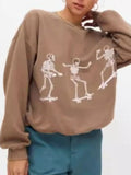 Skeleton Graphic Oversized Sweatshirt 