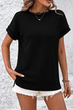 Mandy Striped Round Neck Short Sleeve T-Shirt 