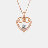 Moissanite 925 Sterling Silver Heart Necklace 