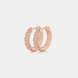 Moissanite 925 Sterling Silver Huggie Earrings 