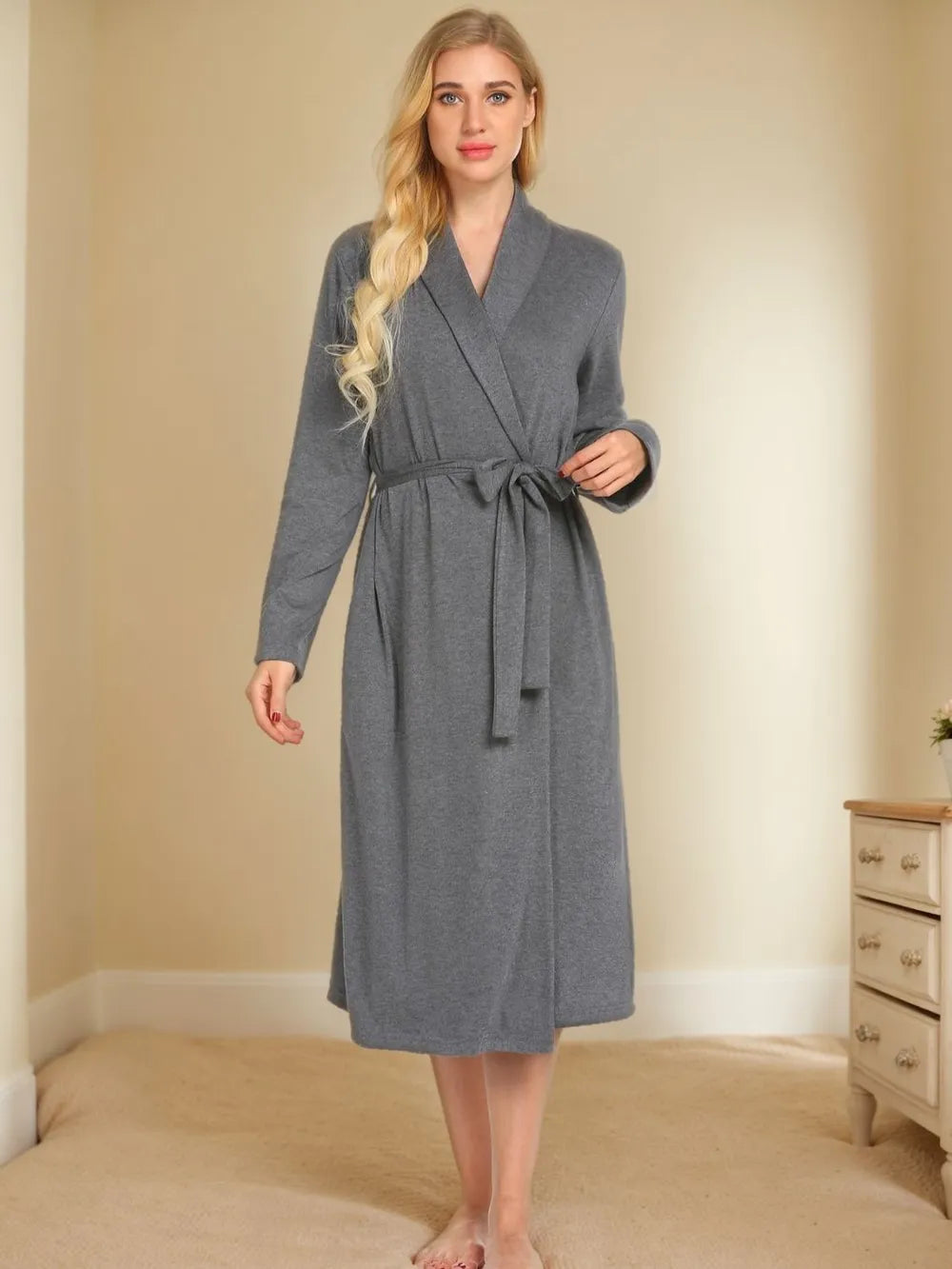 Tied Lounge Nightgown with Pockets Lingerie & Nightwear