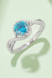 1 Carat Moissanite Contrast 925 Sterling Silver Ring 