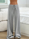 Striped Wide Leg Drawstring Pants 