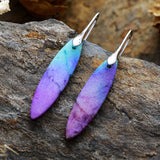 Copper Natural Stone Geometric Shape Earrings 