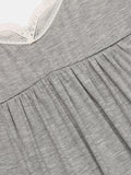 Lace Detail V-Neck Lounge Dress 