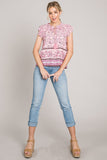Cotton Bleu by Nu Lab Print Ruffle Sleeve Detail Blouse 