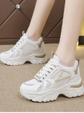 Mesh Lace Up Platform Sneakers 